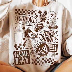 Retro Vintage Football PNG, Football Png, Football Season Png Sublimation, Game Day Png, Football Png, Touchdown Png, Football Vibes Png