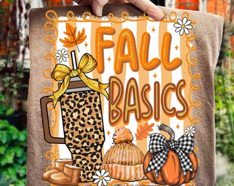 Preppy Fall Basics Png, Retro Fall Vibes Png, Preppy Pumpkin Png, Fall Season Bow, Fall Shirt Png, Autumn Girly Png, Fall Sublimation Design