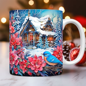 130 Cute Christmas Mug Wrap Bundle, Mug Wrap Sublimation Designs PNG ...