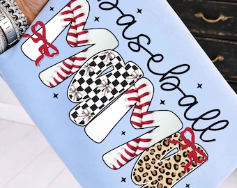 Mamá de béisbol retro PNG, Día del juego de béisbol PNG, Mamá de béisbol PNG, Diseño de camiseta de mamá deportiva, A cuadros, Mamá de moda PNG Descarga digital