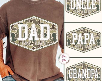 Retro Camo Dad Est Bundle Png, Dad Camouflage Png, Hunter Dad png, Dad Camo Png, Dad, Vintage Daddy Png, Dad Shirt Design, Father's Day Gift