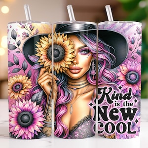 Sunflower Self Love Daily Affirmations Funny Snarky 20oz Tumbler Wrap, Sublimation Design Templates PNG, Digital Download