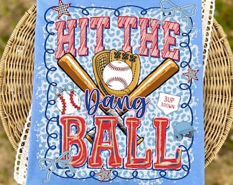 Golpea la maldita pelota PNG, Día de juego de béisbol retro PNG, Rayas de béisbol Leopardo PNG, Sublimación de béisbol desgastada universitaria, Deportes PNG, Puntos