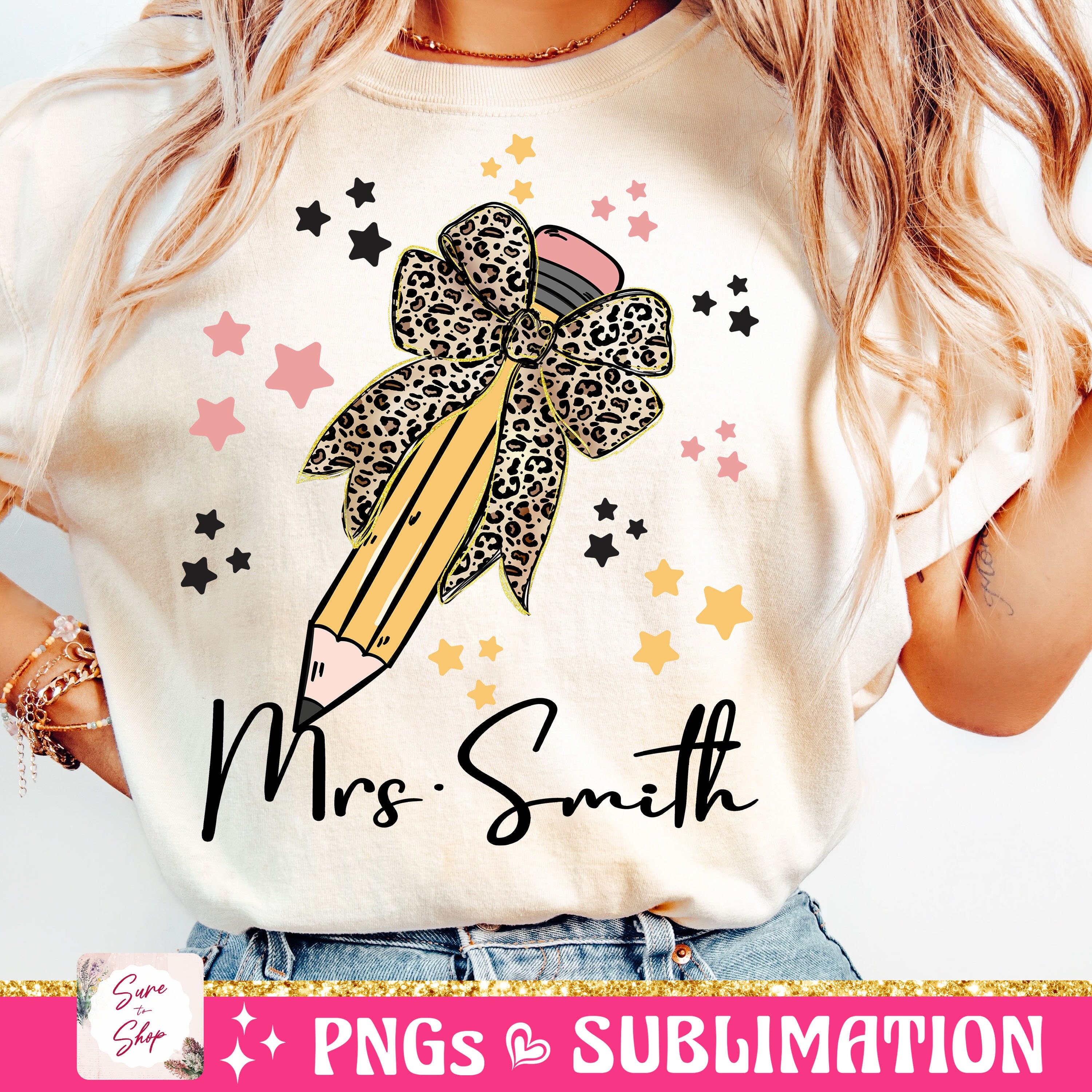 Teacher Coquette Pencil png, Back to school png, Leopard Bow Teacher Png, Retro Teacher png, Teacher Appreciation PNG, Teacher Quotes png