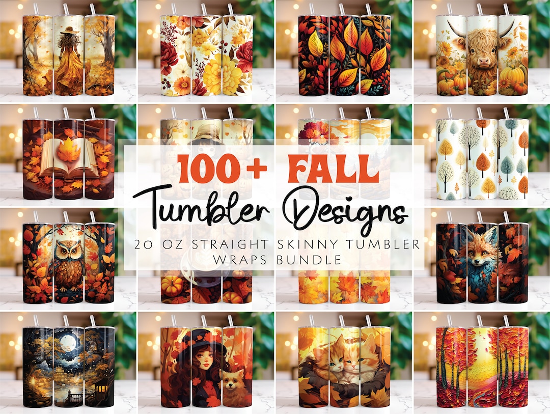 Fall Tumbler Wrap Bundle 20 Oz Skinny Tumbler Sublimation Designs ...