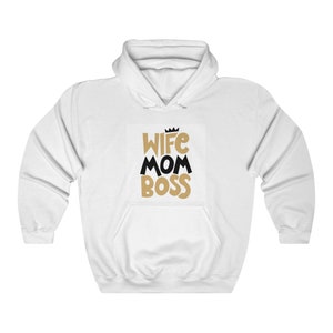 Wife Mom Boss - Unisex Heavy Blend Hooded Sweatshirt