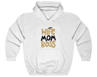 Wife Mom Boss - Unisex Heavy Blend Hooded Sweatshirt