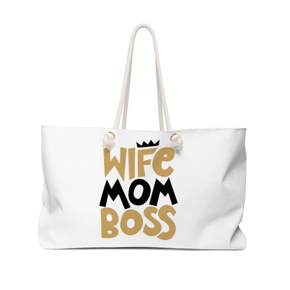 Wife Mom Boss Weekender Bag Etsy Ireland