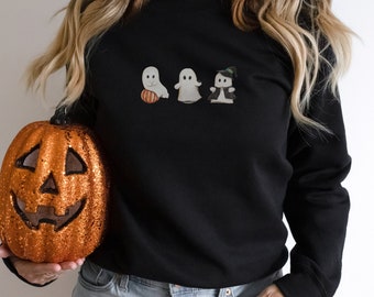 Halloween Ghosts Sweatshirt, Ghost Sweater, Spooky Ghosts, Cute Ghost Sweatshirt, Halloween Crewneck Sweatshirt, Fall Shirts