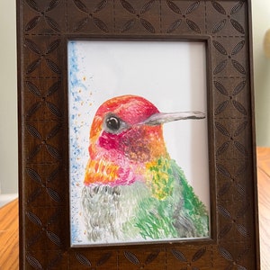 Hummingbird Watercolor Art Print