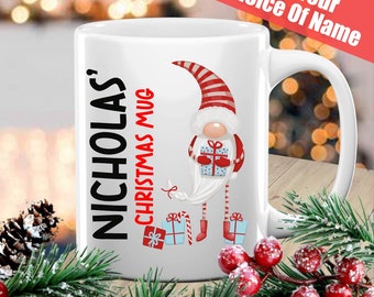 Personalised Christmas Mug, mug for daughter, mug for son, Christmas coco mug, xmas eve mug, hot chocolate, stocking filler