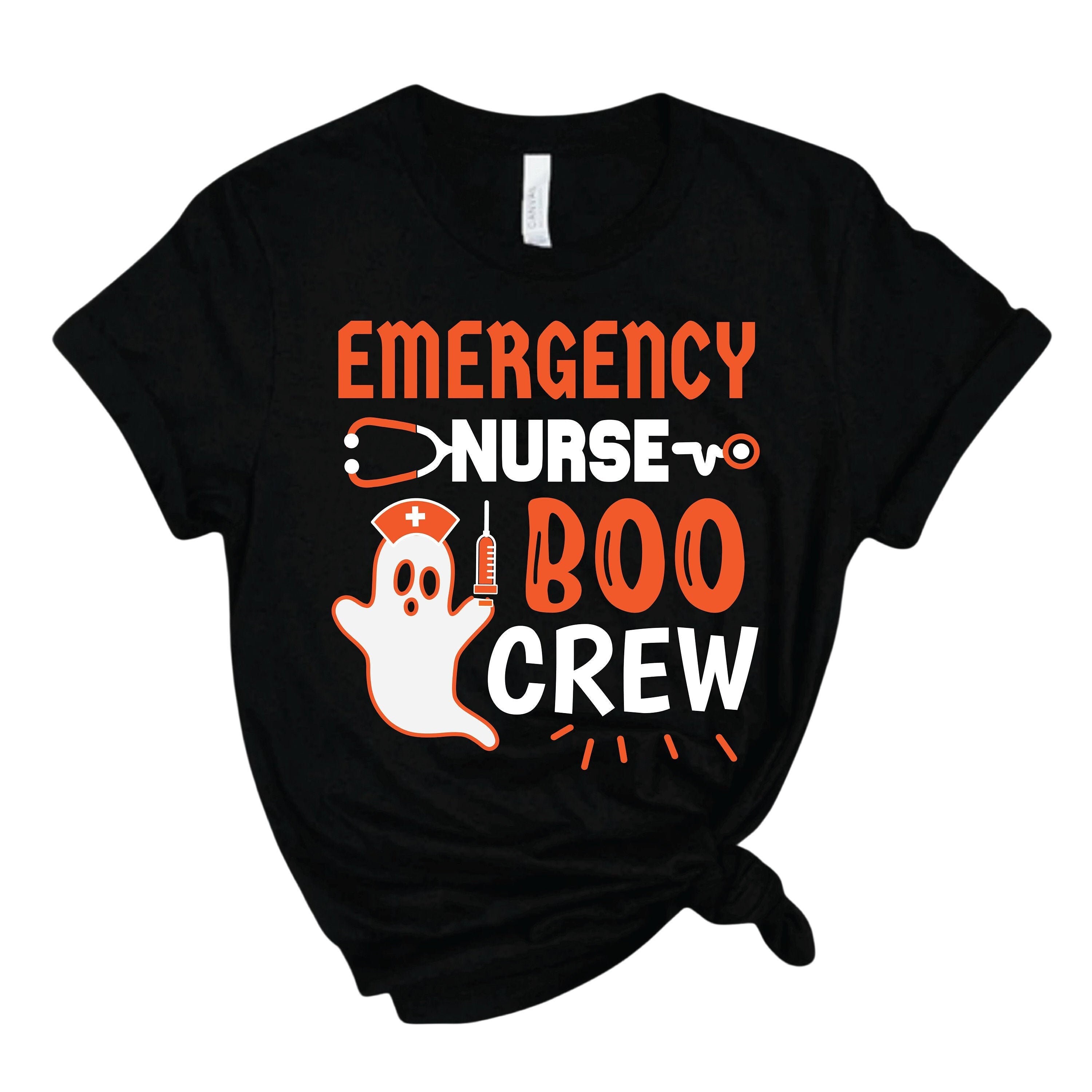 Emergency nurse Boo crew shirt Emergency nurse Halloween Etsy