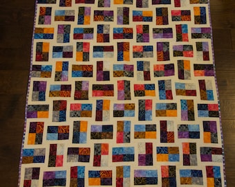 Batik Quilt, homemade quilt, blanket, gift, quilt