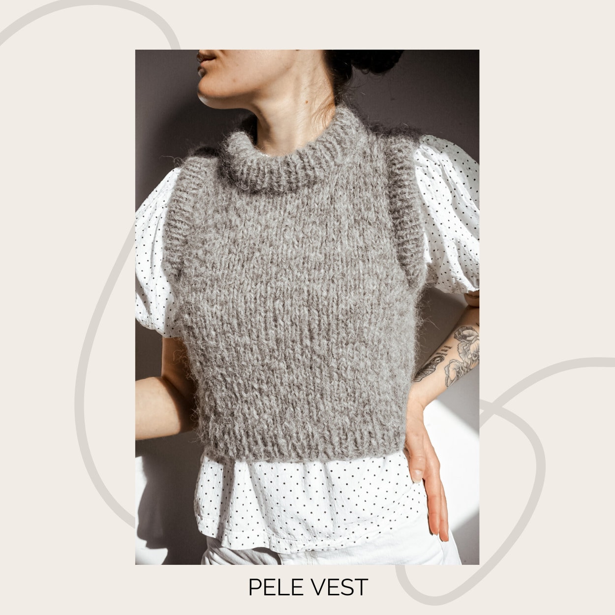 Kleding Dameskleding Sweaters Spencers PELE vest-sweater vest-cropped vest-grijs vest-chunky wollen vest-vest-vest-alpacawol vest-donzig vest-gebreide top-lente trui 