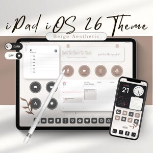 Beige iPad Theme, iOS 26 Icons, Wallpapers (Digital Download)