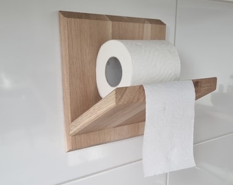 41Designs Porte-rouleau de papier toilette, Bois, Chêne, Porte-rouleau de papier toilette, Sans essieu, Original