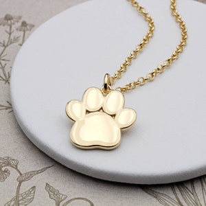 18ct Gold Vermeil Dog Paw Necklace