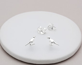 Tiny Sterling Silver T Rex Ear Studs (Non-returnable)