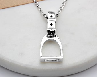 Sterling Silver Stirrup Necklace