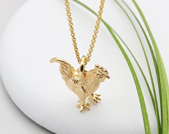 18ct Gold Vermeil Cockerel Necklace