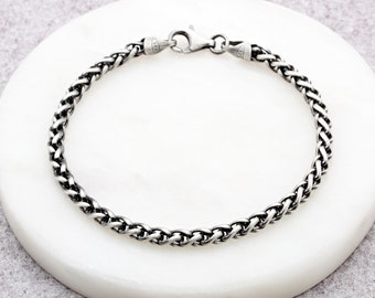 Oxidised Sterling Silver Bracelet