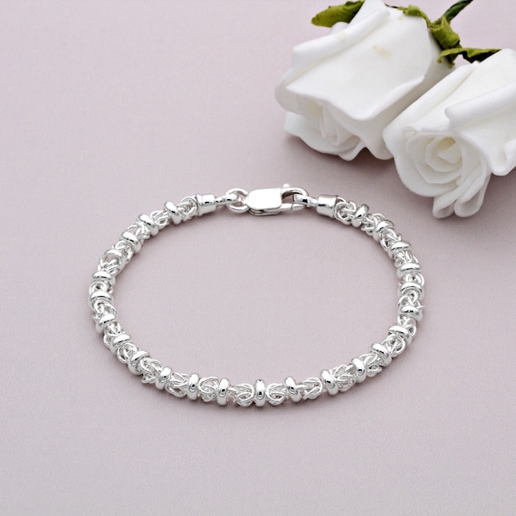 Fancy silver deals bracelet