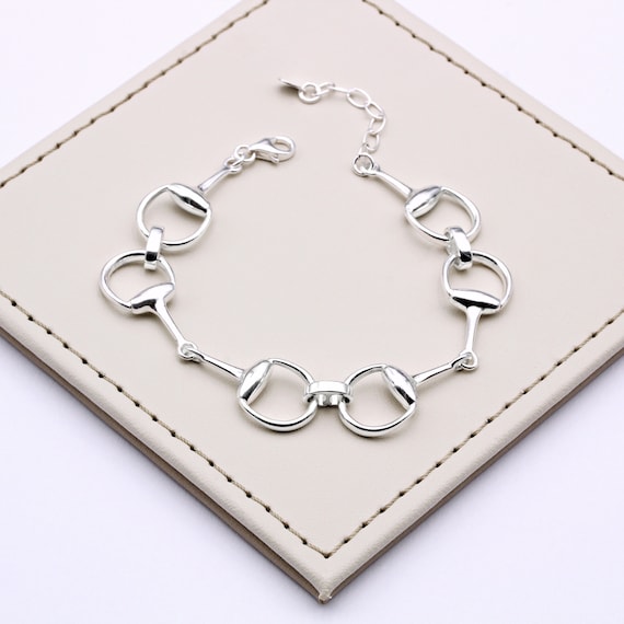 Sterling silver snaffle bracelet Sterling silver snaffle bracelet