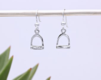 Sterling Silver Stirrup Drop Earrings (Non-returnable)