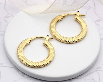 Aros de oro vermeil de 18 quilates (No se admiten devoluciones)