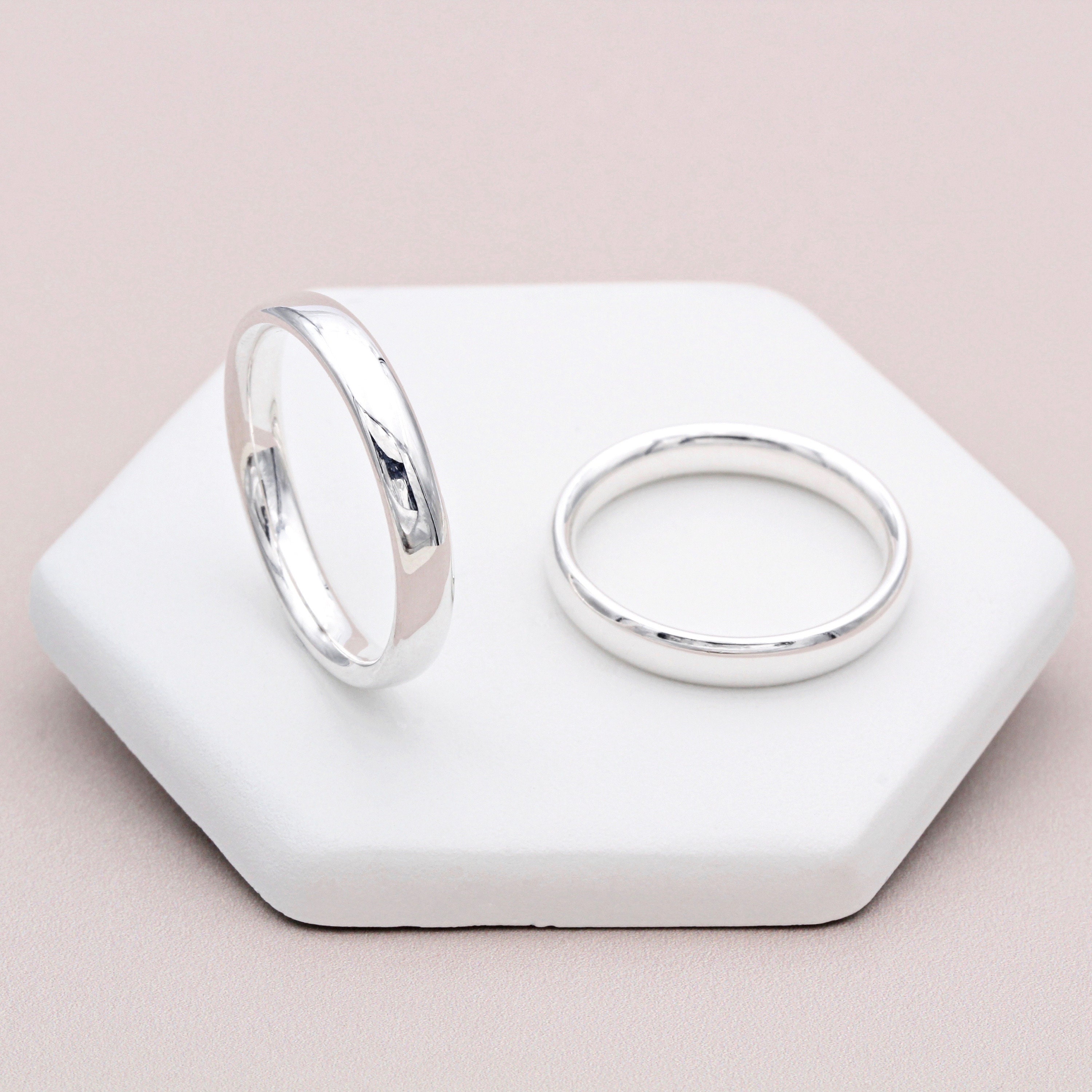 Sterling Silver Plain Ring - Etsy