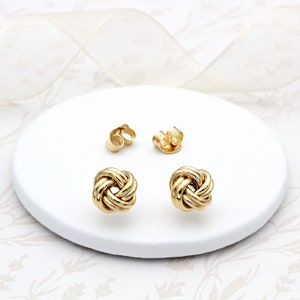 18ct Gold Vermeil Knot Ear Studs