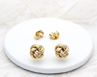 18ct Gold Vermeil Knot Ear Studs