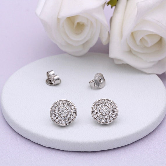 Orecchini A Fiore In Argento Sterling 925 Con Smalto E Zirconi - Design