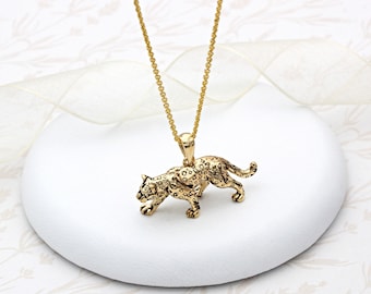 18ct Gold Vermeil Leopard Necklace