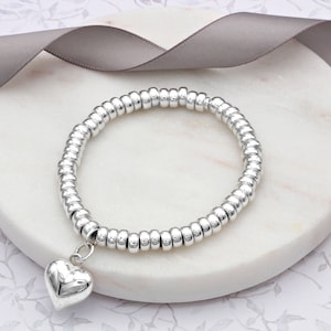 Sterling Silver Sweetie Style Heart Bracelet
