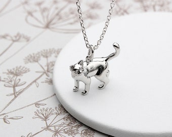 Sterling Silver Cat Necklace