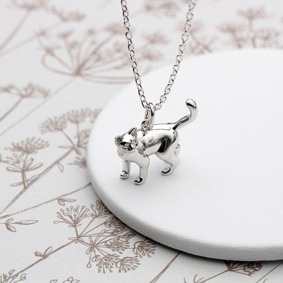 Sterling silver cat pendant. Sterling silver cat pendant.