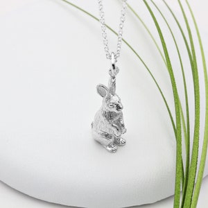Sterling Silver Sitting Rabbit Necklace