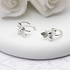 Sterling Silver Bee Ear Cuffs