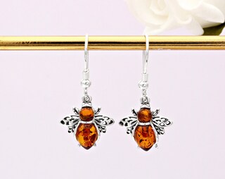 Orecchini A Forma Di Ape In Argento Sterling 925 – Effetto Antico, Taglia XS, Ipoallergenici