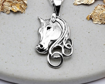 Sterling Silver Horse Head Necklace