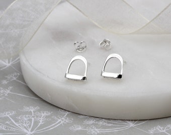 Sterling Silver Stirrup Ear Studs