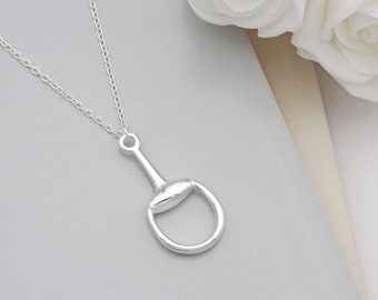 Sterling Silver Half Snaffle Necklace