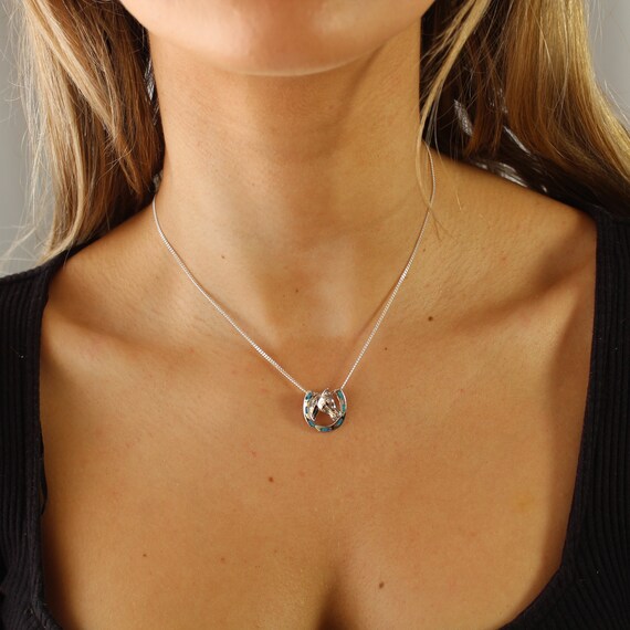 Collana a ferro di cavallo in argento sterling e opale - Italia