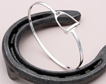 Sterling Silver Stirrup Bangle