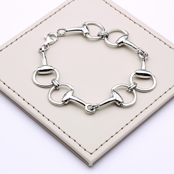 Sterling silver snaffle bracelet Sterling silver snaffle bracelet