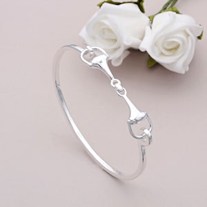 Sterling Silver Snaffle Bangle