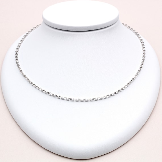 24”/ 61cm Diamond Cut Sterling Silver Belcher Chain UK