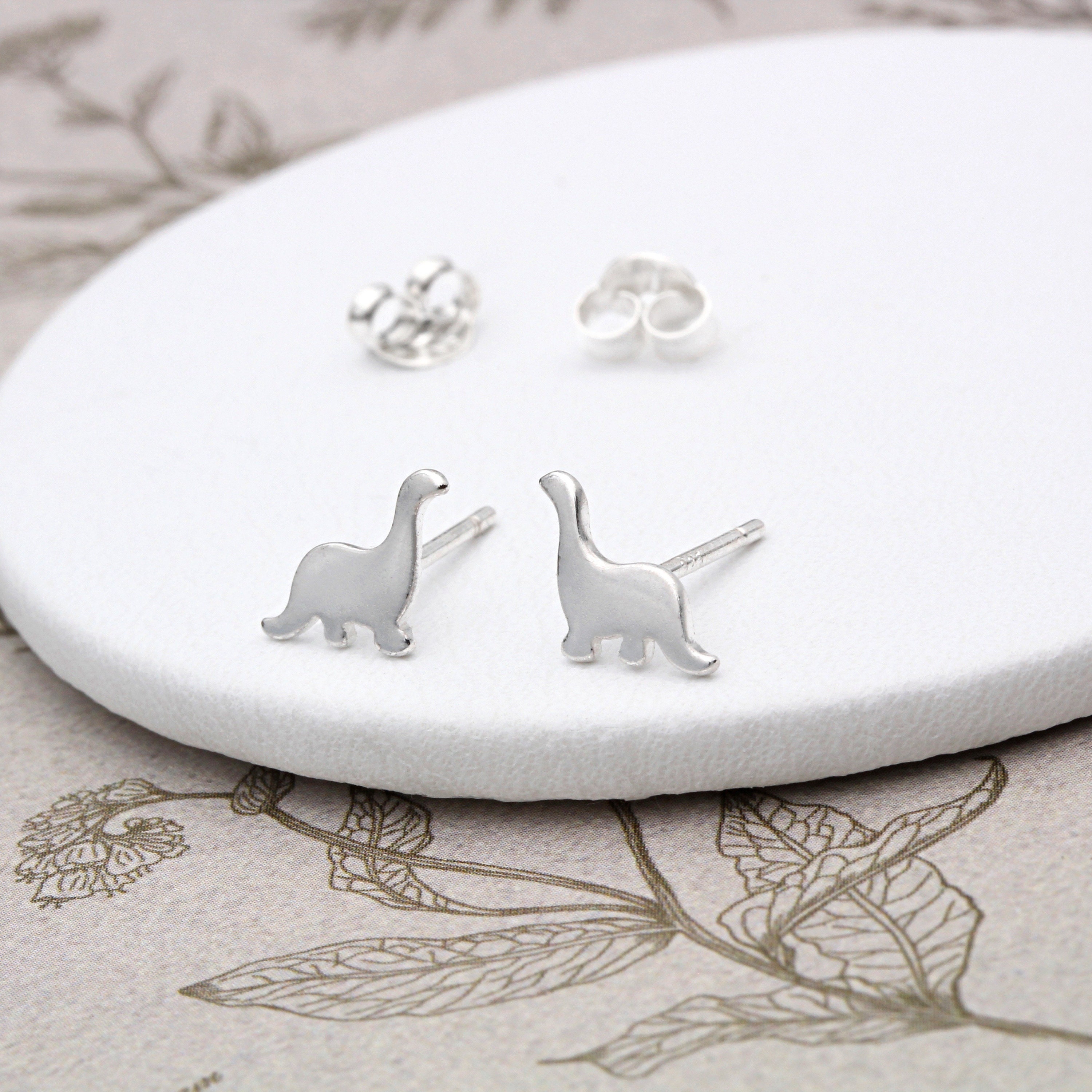 Orecchini con teschio di dinosauro Argento sterling turchese