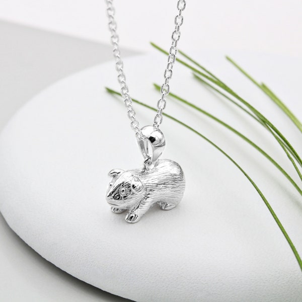 Collier Cochon d’Inde en argent sterling